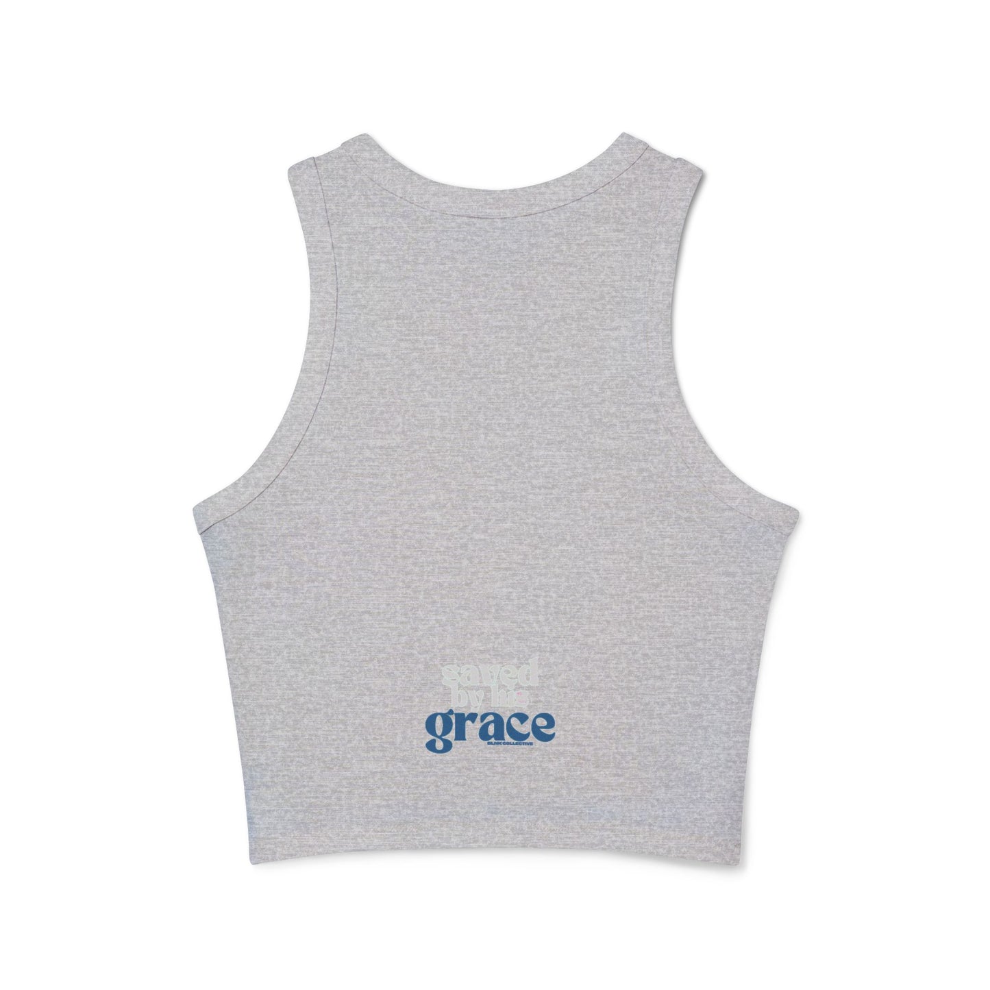 Saved by Grace Micro Rib Racer Tank Top