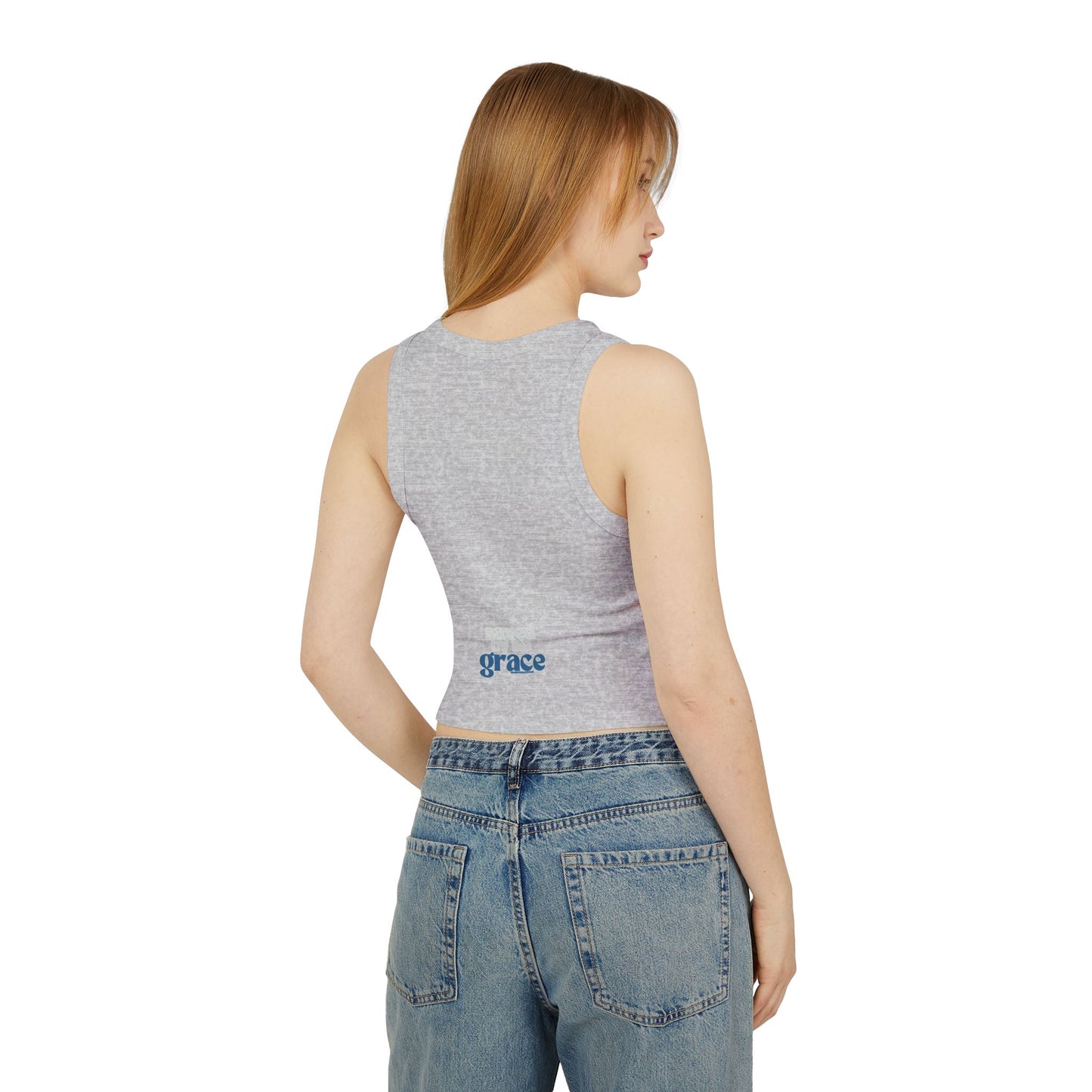 Saved by Grace Micro Rib Racer Tank Top