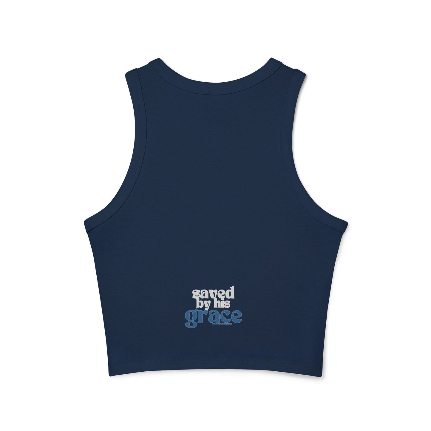 Saved by Grace Micro Rib Racer Tank Top