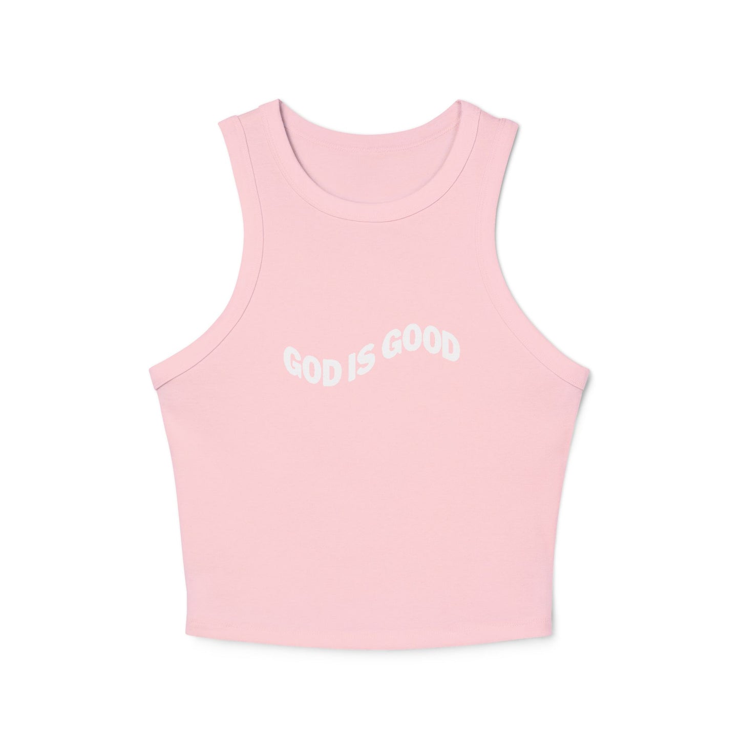 God is Good Micro Rib Racer Tank Top