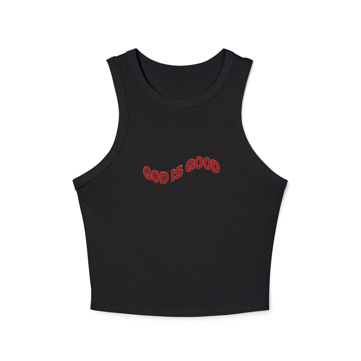 God is Good Micro Rib Racer Tank Top