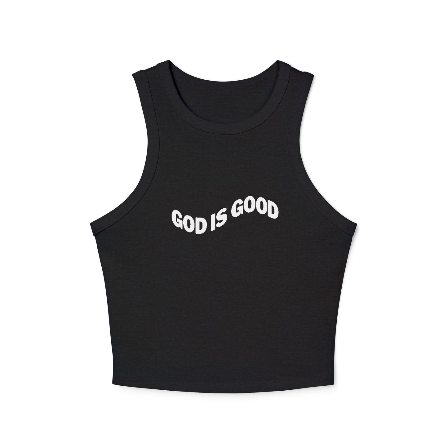 God is Good Micro Rib Racer Tank Top