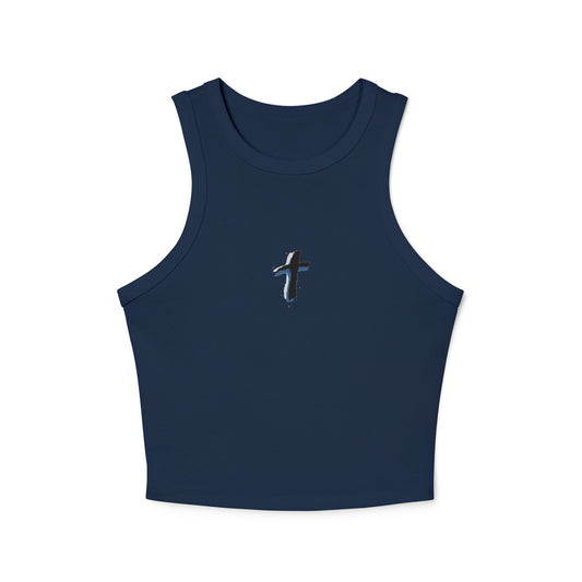 Saved by Grace Micro Rib Racer Tank Top