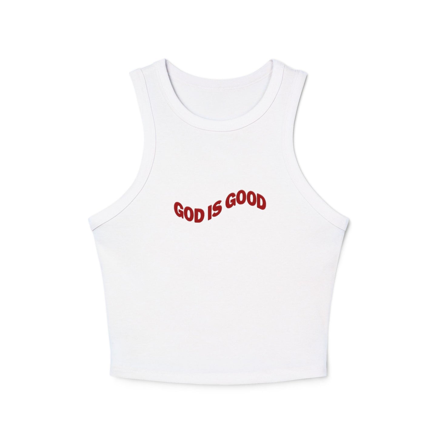 God is Good Micro Rib Racer Tank Top